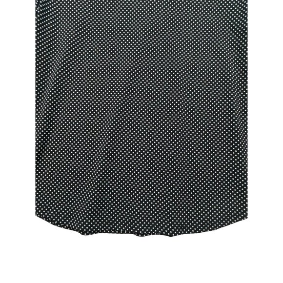 Adrianna Papell Womens Polka Dot Short Sleeve Blouse S Black & White Ruffle Shou - Picture 8 of 9